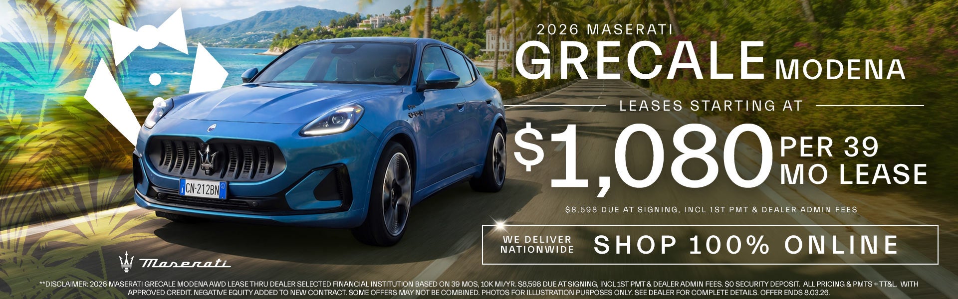 2026 Maserati Grecale - Leases Starting At $1,080/mo