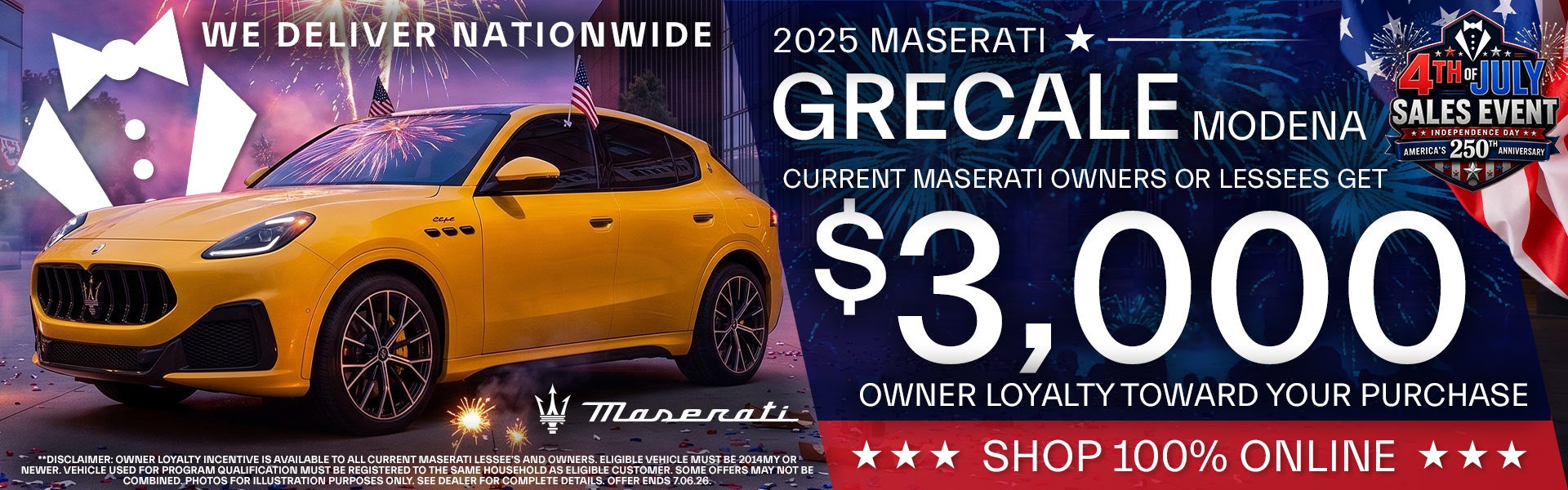 Current Maserati Owners Get $3,000 Owner Loyalty