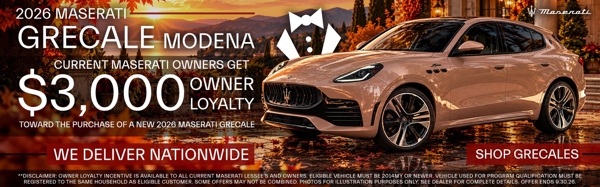 Current Maserati Owners Get $3,000 Owner Loyalty