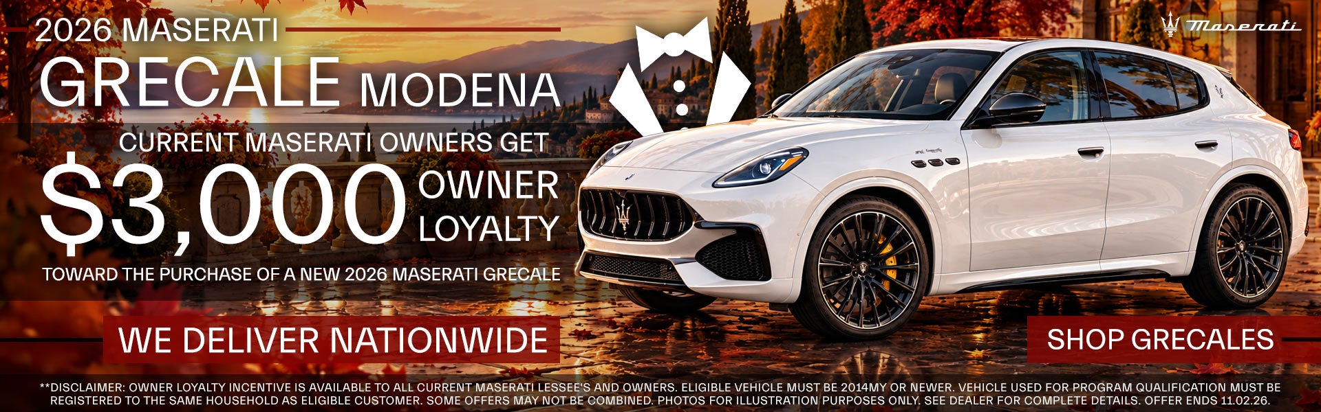 Current Maserati Owners Get $3,000 Owner Loyalty