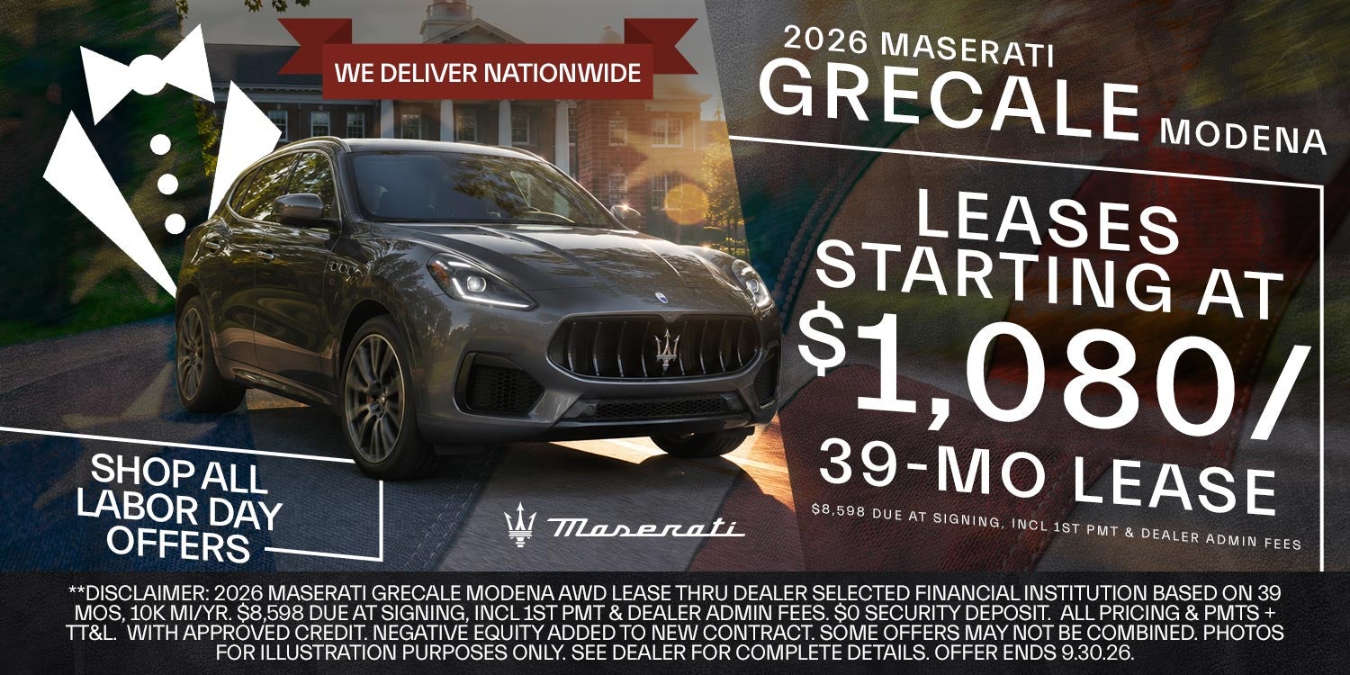 2026 Maserati Grecale Modena - Leases Starting At $1,080/mo For 39 Months