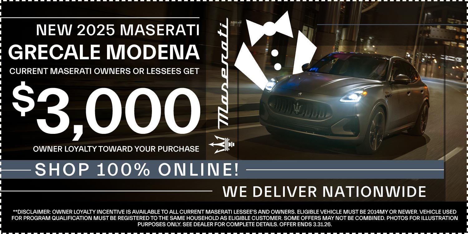 2025 Maserati Grecale - Current Maserati Owners Get $3,000 Owner Loyalty