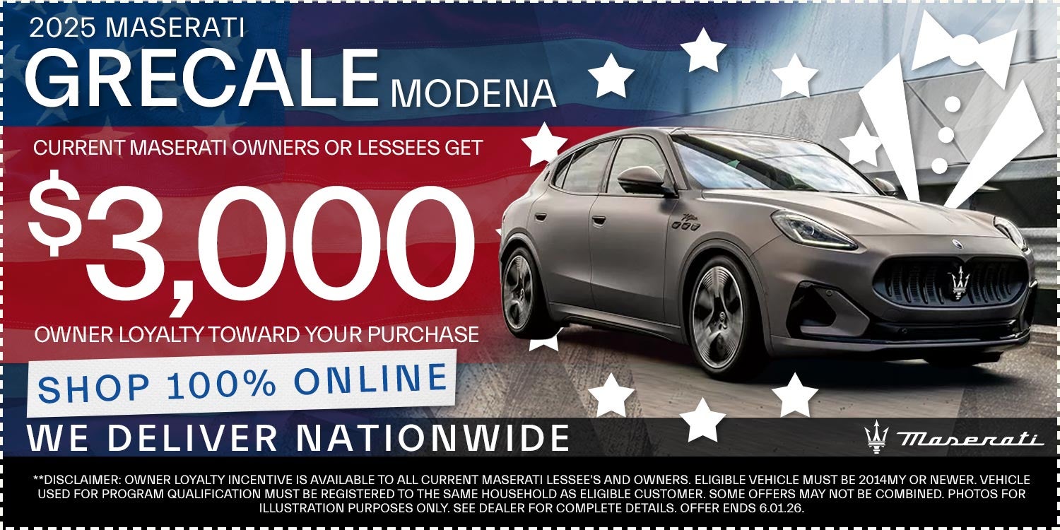 2025 Maserati Grecale - Current Maserati Owners Get $3,000 Owner Loyalty
