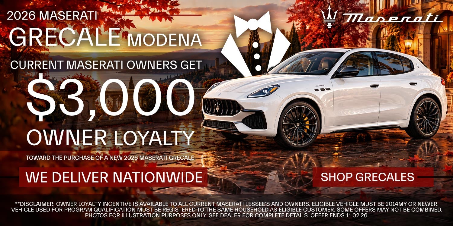 2026 Maserati Grecale - Current Maserati Owners Get $3,000 Owner Loyalty